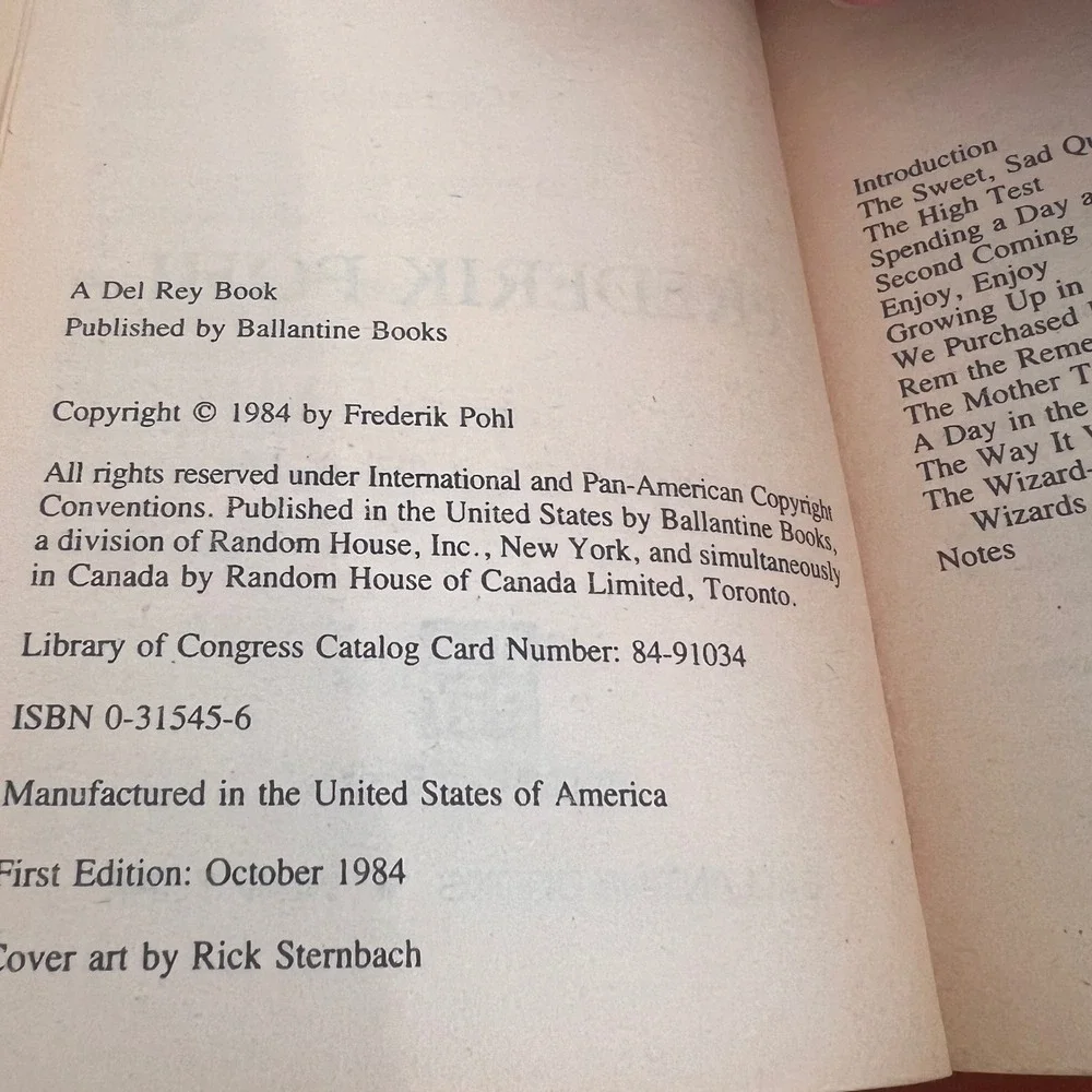 Pohlstars Frederik Pohl 1984 First Edition Del‎ Rey Sci-Fi Paperback 0345315456